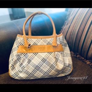 Polo plaid canvas satchel